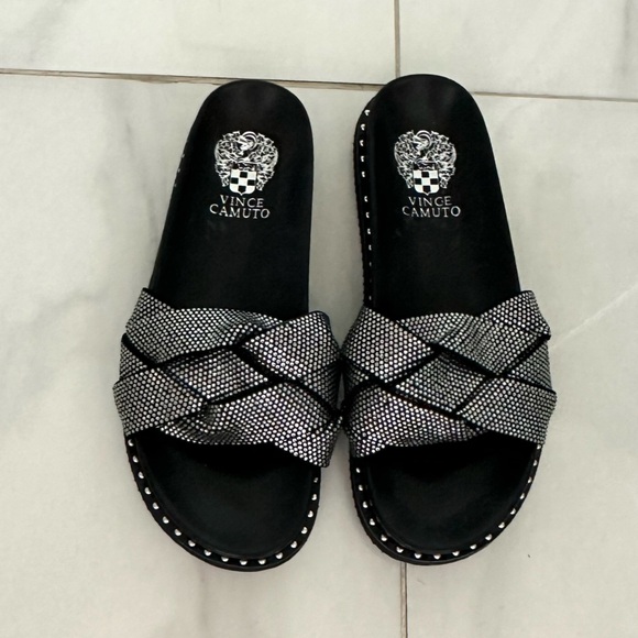 Vince Camuto Kevin Braid Embellished Slides - Picture 2 of 7